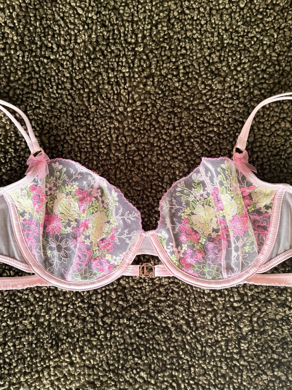 Sheer Floral Lace Lounge Bralette